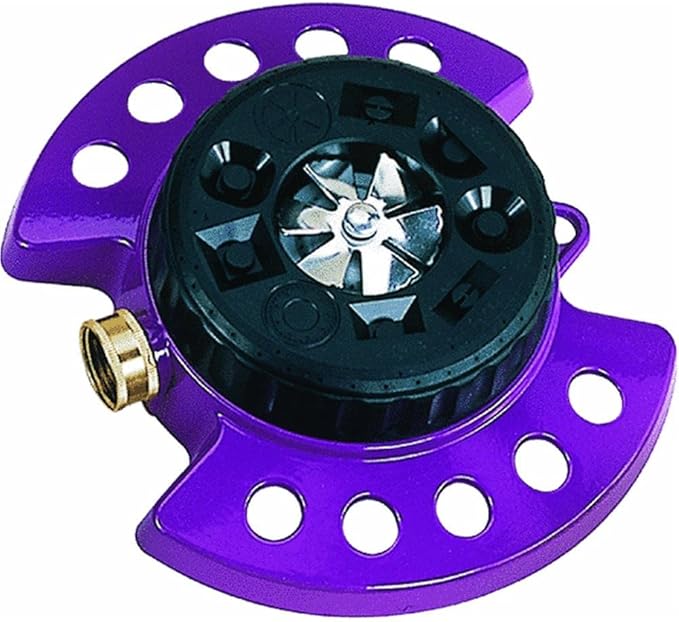 Dramm 15026 ColorStorm Turret 9-Pattern Sprinkler, Berry