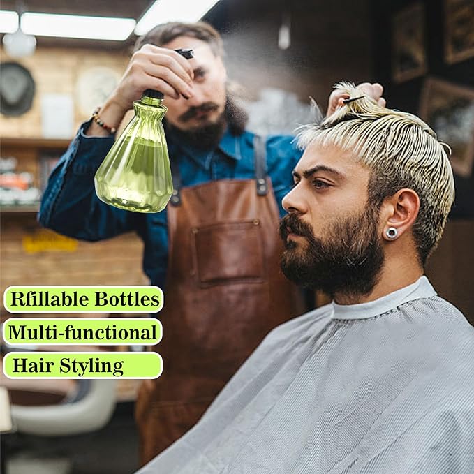 Hair Spray Bottles 17 oz (2 Pack) - Leak Proof, Adjustable Nozzle, Ultra Fine Continuous Water Mister for Hairstyling, Cleaning, Plants, Misting & Pet training