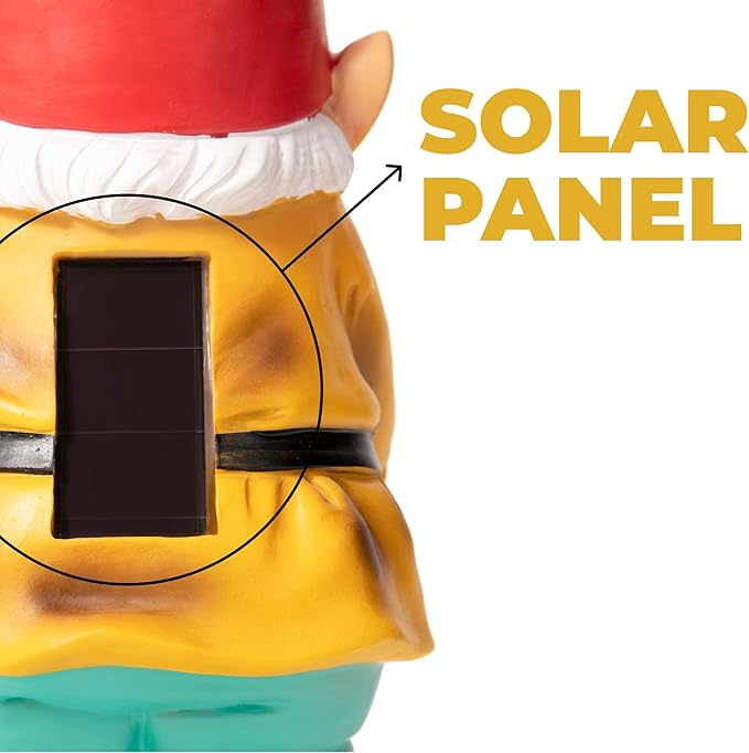 VP Home Gnome Solar Powered LED Outdoor Decor Garden Light Solar Powered Outdoor Decor Garden Light Great for Your Garden Solar Powered Light Garden Gnome Decorations Gifts for Outside Patio Lawn