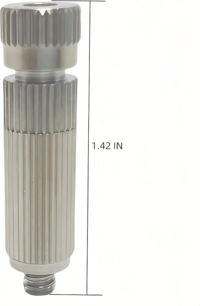 High Pressure Brass Nickel Plated Misting Nozzle for Outdoor Cooling Mist System, 0.7mm Ceramics Orifice, Anti-Drip Cleanable, 10pcs