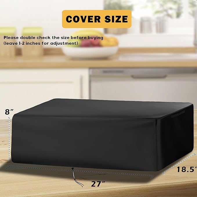 Grill Cover for GasOne 26 in Flat Top Gas Grill with 3 Burners, Heavy-Duty 600D Tabletop BBQ Cover for Gas One Portable Tabletop Griddle