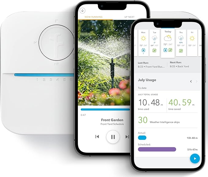 Rachio 3 Smart Bundle: Includes Rachio 3rd Generation-16 Zone Smart Sprinkler Controller (Alexa Compatible w/ Hyperlocal Weather Intelligence Plus & Rain Skip) & Rachio Weatherproof Outdoor Enclosure