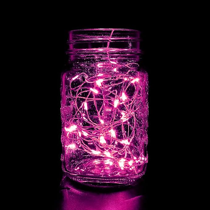 66Ft 200 LED Pink Fairy Lights Plug in, Waterproof String Lights Outdoor Indoor 8 Modes Bedroom Decor, Twinkle Light for Girl's Room Garden Party Mother's Day Valentines Decorations