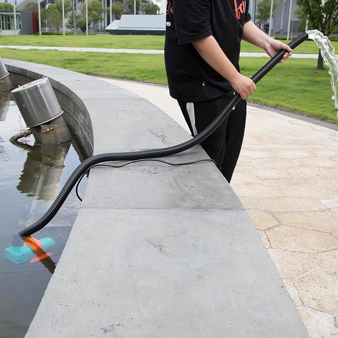 1/10HP Pond Pump, 1400GPH Waterfall Pump with Protective Mesh Filter for Koi Pond Pool Waterfall Fountains Fish Tank and Aquarium…