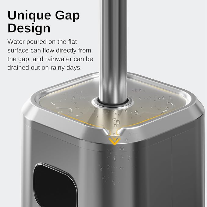 EAST OAK Anti-rust 50,000 BTU Patio Heater for Outdoor Use With Double-Layer Stainless Steel Burner, Table Design and Wheels, Propane Patio Heater for Home and Commercial, Stainless Steel