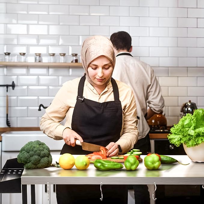 Outdoor Pizza Oven Table,Three-Shelf Outdoor Table with Waterproof Cover, Pizza Oven Stand Tables with Wheels, Movable Outdoor Grill Food Prep Heavy Duty Grill Cart