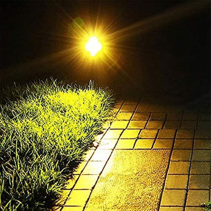 DLLT LED Solar Spot Lights Outdoor Landscape Spotlights, 2-in-1 Solar Powered Wall Lights-Low Voltage Outdoor Landscaping Light for Garden Yard Lawn Pathway Landscape Downlight, Warm White,Auto on/off