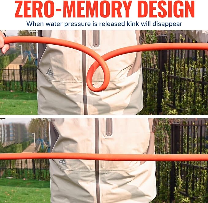 YAMATIC Heavy Duty Garden Hose 5/8 in x 75 ft with Swivel Fitting, Super Flexible Water Hose, All-weather, Lightweight, Burst 600 PSI