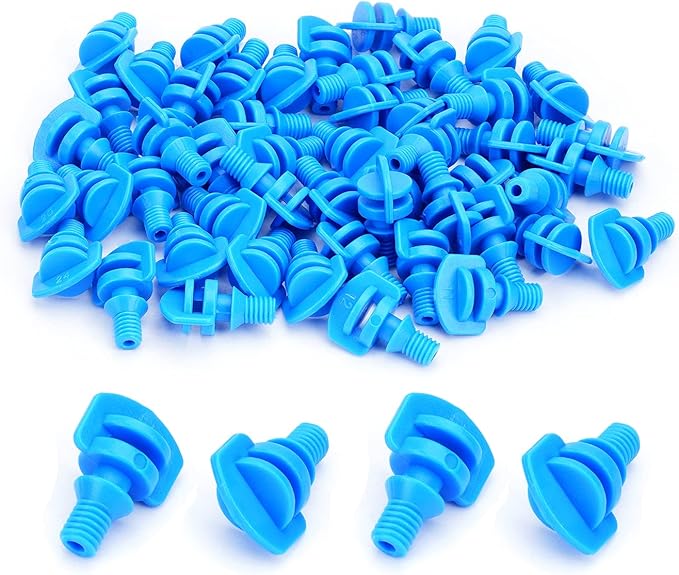 MroMax 50Pcs 360 Degree Micro Sprayer Automizing Sprinkler Nozzle Hydroponic Aeroponic Misters Fan Jet for Miniature Garden Lawn Plant Irrigation System Blue