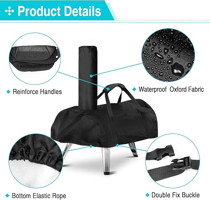 Pizza Oven Cover for BIG HORN 16,TwoPone Waterproof Pizza Oven Accessories Carry Cover for Outdoor