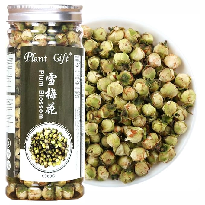 PlantGift Snow Plum Blossom Tea, 60G/2.11oz 雪梅花 Blossom Tea Flower, Chinese Dried Plums, Health Tea