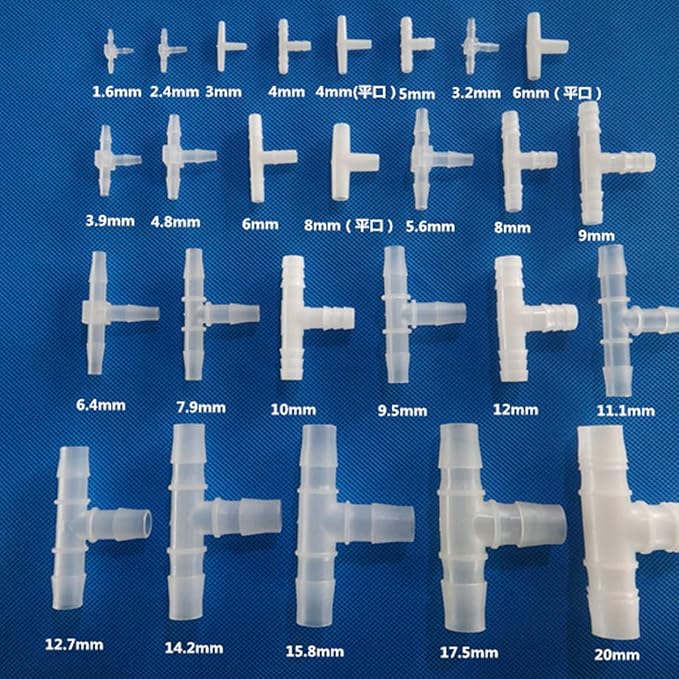 Unifizz T - Piece Hose Equal Paths Tube Accessories,25mm Equal Paths Plastic Hose Tube Connector For Cooling Watering Irrigation, Transparent, 10Pcs