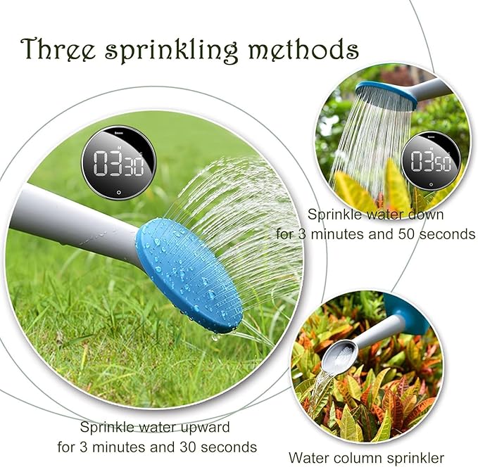 XXXFLOWER 1.5 Gallon Blue Watering Can Outdoor Garden Flower Plant, Lightweight 6 L Water Cans with Detachable Nozzle Watering Pot for Office House Garden