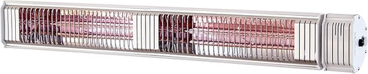Commercial SunWave 3000 Watt Infrared Patio Heater Tungsten Ultra Quartz Low Glare with Remote control and 3 power levels, 11,028 BTU Max output By Muskoka Lifestyle Products USA (White)