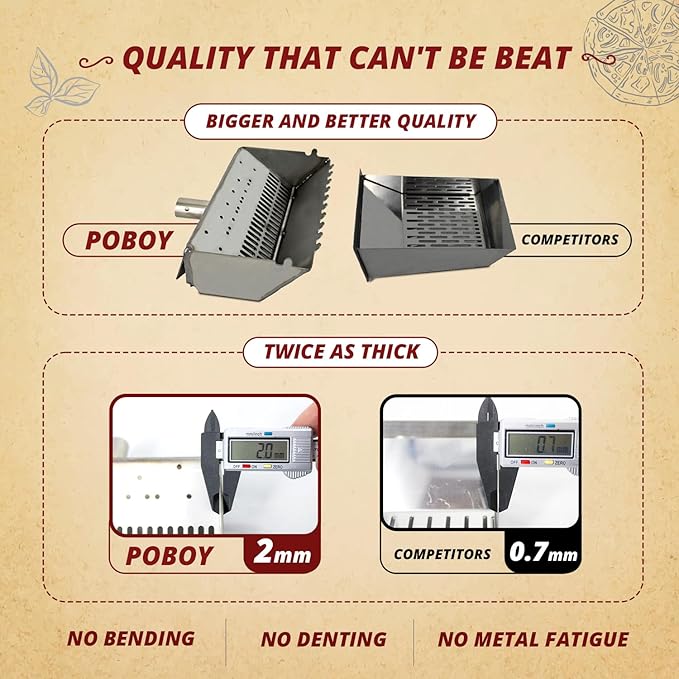 Outdoor Pellet Pizza Oven - Original Pellethead PoBoy Wood Fired Portable Grill with Peel, Blower, 13" Pizza Stone Accessories Kit