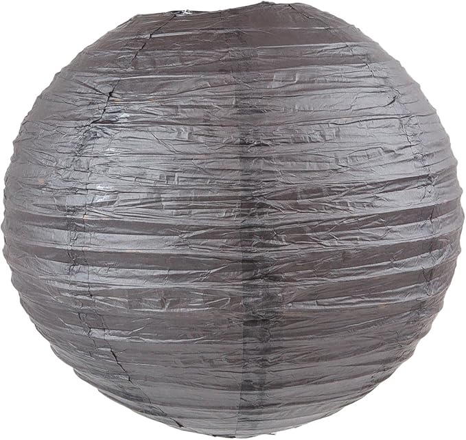 WYZworks Round Paper Lanterns 10 Pack (Dark Brown, 14") - Hanging Paper Lanterns Lamp for Wedding, Birthday, Party and Home Decorations with 8", 10", 12", 16" option
