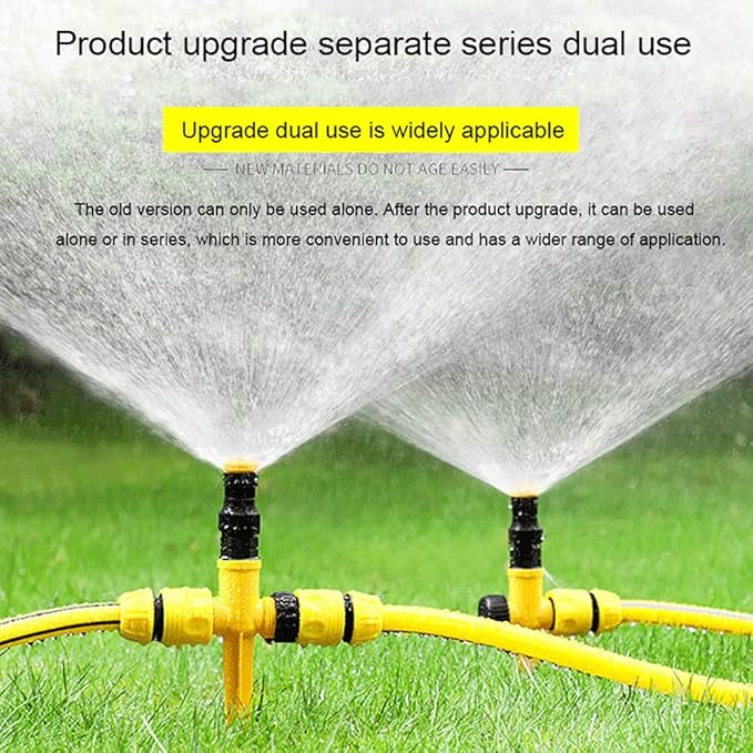 360° Rotation Auto Irrigation System Garden Lawn Sprinkler Patio, Garden Sprinkler Lawn, 90°/180°/360°, Adjustable at Will for Outdoor Grass Yard (5 PCS)