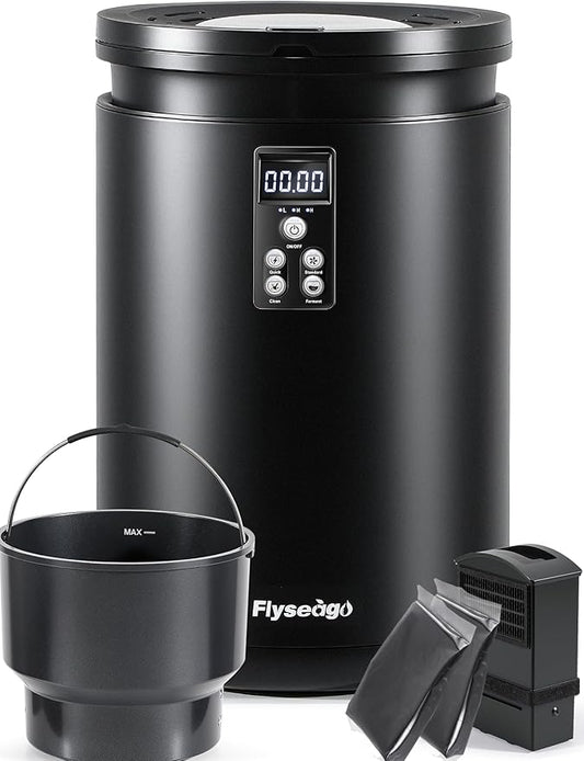 Electric Composter for Kitchen Smart Odorless Countertop Compost Bin Machine Quiet Larger 4.5L Indoor Food Cycler with Auto Cleaning, 3 Modes, 2 Carbon Packs, Turn Food Waste into Fertilizer