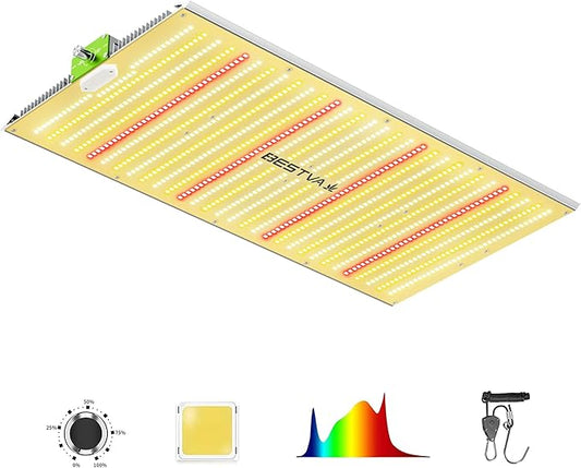 BESTVA 2025 Upgraded BP2000 LED Grow Light with High Yield Diodes & Dimmable Full Spectrum Plant Light for Indoor Plants Seedling Veg and Bloom Grow Lamp for 4x2/3x3 Grow Tent
