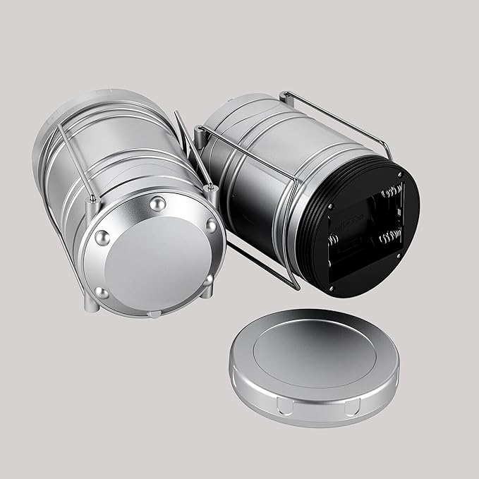 Lichamp LED Camping Lantern, 4 Pack Battery Powered Flashlight for Power Outages, Portable Collapsible Hanging Light Essential for Home, Outdoor, Emergency Lamp Survival Kit Gear for Hurricane, B4SL