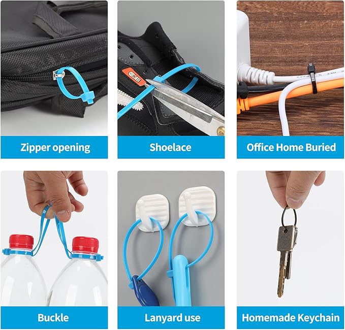 XINGO 100PCS Cable Zip Ties Heavy Duty, Premium Nylon Plastic Wire Ties with 50 Pounds Tensile Strength, Self-Locking Black Nylon Zip Ties for Indoor and Outdoor (10 inch, White)