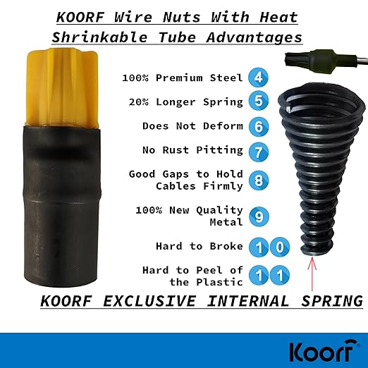 UL Listed Waterproof Wire Connectors with Heat Shrink tubing for Outdoor Caps Sprinkler LED applicate in Wherever Corrosion Exists, Moisture (20, XLargeHeatShrinkable)