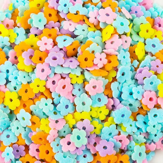 Kasvan Spring Flowers Sugar Sprinkles - Edible Candy Pearls 85g/ 3oz, Mix Size, Baking Cake Decorations, Ice Cream Toppings and Cookie Decorating, Wedding Party Chirstmas Supplies