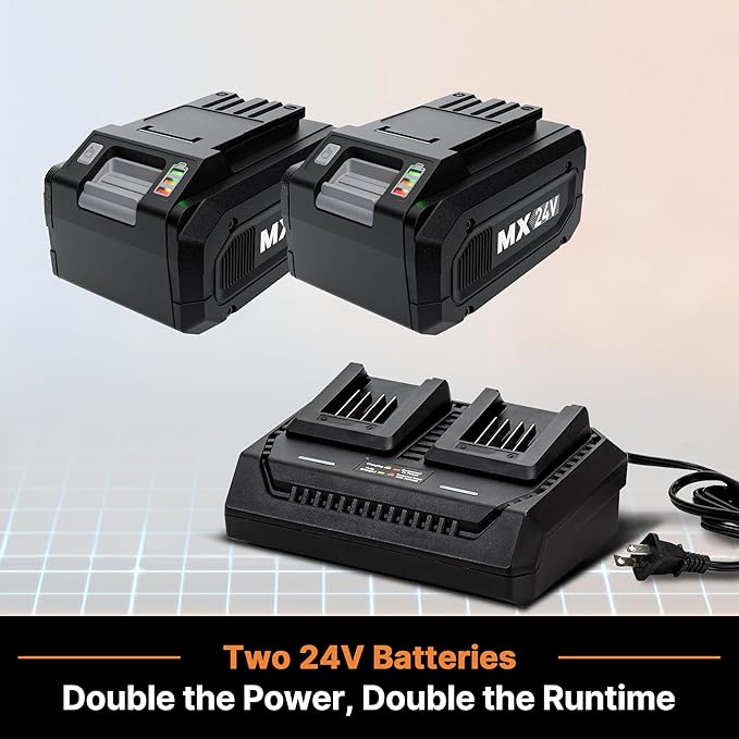 LawnMaster CLMF4815E 48V MAX* 15-inch Brushless Cordless Mower with 2X24V MAX* 4.0Ah Battery and a Dual Charger