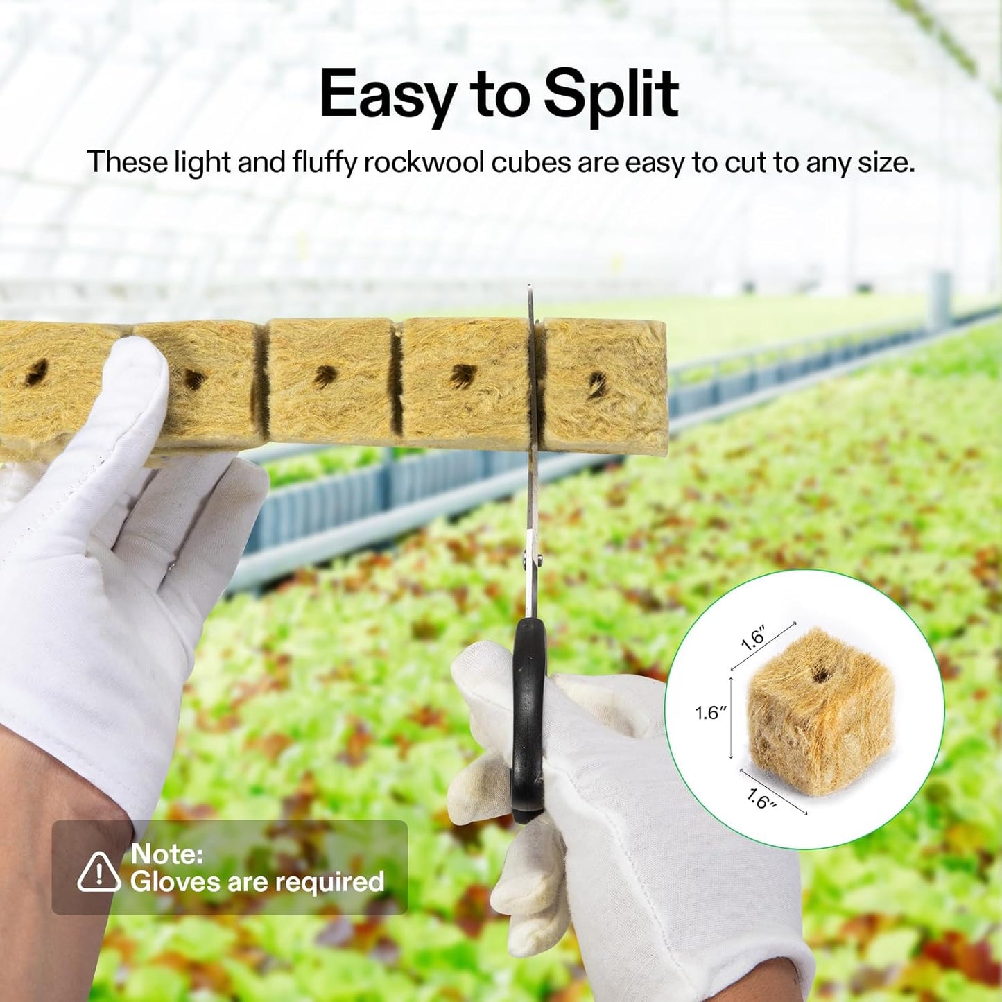 VIVOSUN 1.6 Inch Rockwool Cubes, Grow Cubes for Hydroponics, Cuttings, Cloning, Plant Propagation, Seed Startling, 8 Sheets 224 Plugs