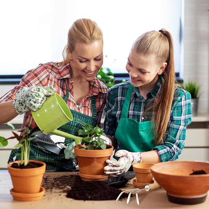 Garden Tool Set 12 Pieces Gardening Tools Stainless Steel Heavy Duty, Outdoor Hand Tools with Floral Organizer Handbag, Succulent Tools,Gardening Gifts for Women Men Beginners