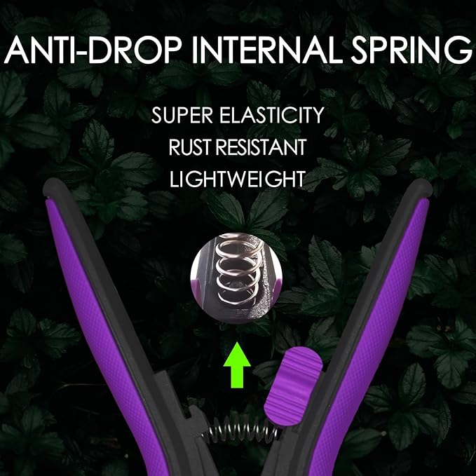 Bud Trimming Scissors Non-stick Resin Resist Blade Micro-Tip Garden Snips 6" Fluorine Coating Garden Scissors Pruning Shear Precision Leaf Stem Sharp Snips Effort-saving