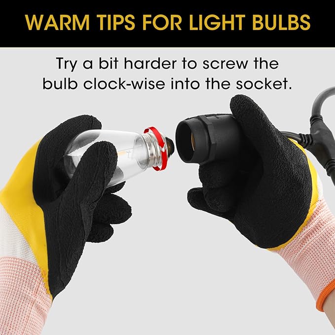 Meconard S14 Purple and Orange LED Light Bulbs, 24Pack 1W Plastic Shatterproof Waterproof LED Bulbs for Indoor Outdoor String Lights, E26 Base, Halloween Decoration, String Light Replacement Bulbs