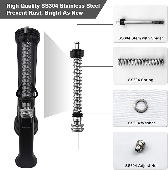 Hose Nozzle 4 Pack, Full Size Pistol Grip Water Nozzle Sprayer with Threaded Front, High Pressure Nozzle, Adjustable Spray Water Flow for Watering Plants, Showering Pet, Washing Car, Cleaning