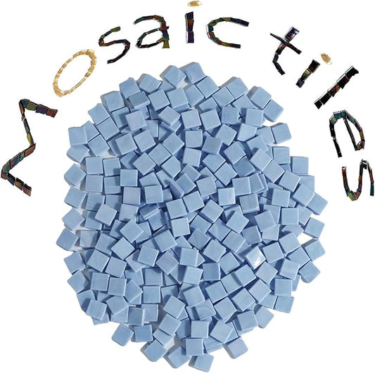 SMEIINIK 500g/1.1lb Bulk Iridescent Color Mosaic Tiles for Crafts,Square Glass Mosaic Pieces for Mosaic Works,Mosaic Making Supplies for DIY,Mosaic Materials (AJ18-28)