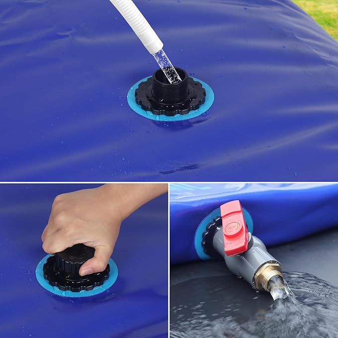 Water Bladder 1000L/260G Water Tank Storage Container Foldable Portable Large Capacity Soft Bag Suitable for Outdoor Easy to Carry Out