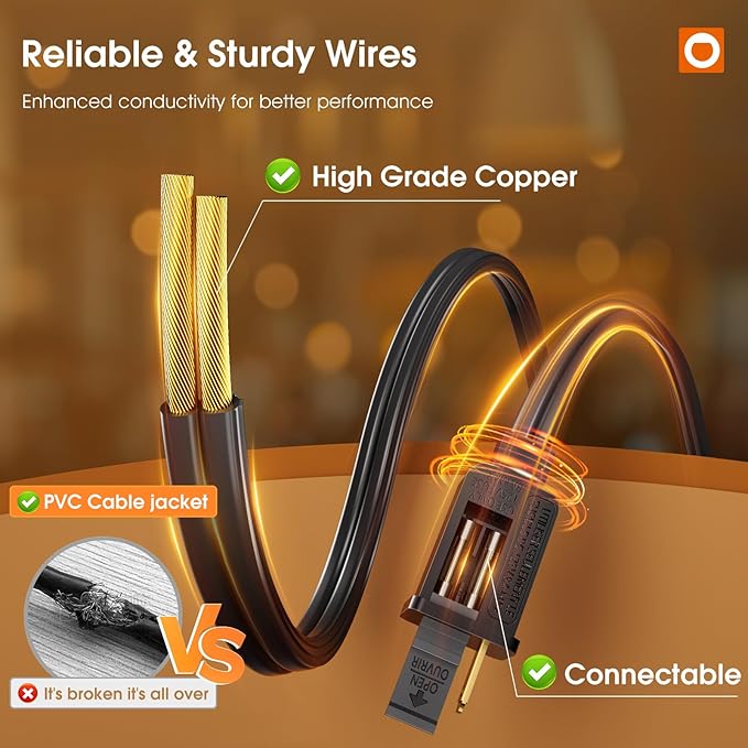 addlon 25FT LED Outdoor String Lights with Edison Shatterproof Bulbs, Heavy-Duty and Weatherproof Strand, Commercial Grade Patio Lights, Decorative for Garden or Patio, Black