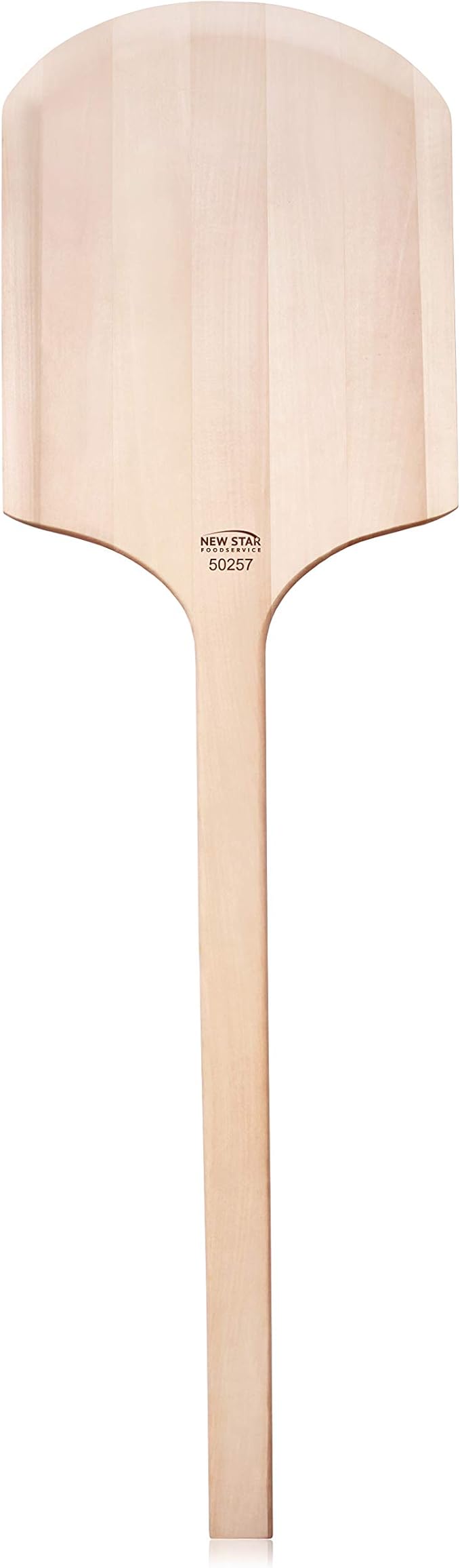 New Star Foodservice 50257 Restaurant-Grade Wooden Pizza Peel, 16" L x 12" W Plate, with 26" L Wooden Handle, 42" Overall Length