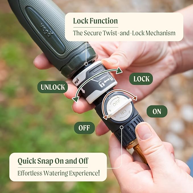 Vego Garden Hose Reel Retractable Hi-Flow x 100ft Wall Mounted Hose Reel Automatic Rewind, Any Length Lock with 9 Patterns Sprayer Nozzle, Quick Connector and Adjustable shot Nozzle-Tidepool Blue