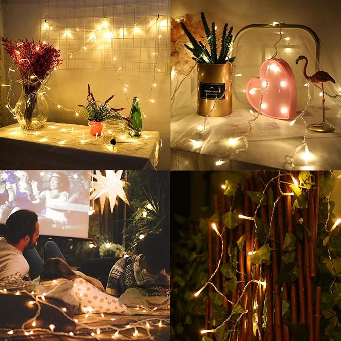 Decute 800 LED 272FT Christmas String Lights - 8 Modes with Timer Function, Waterproof Fairy Lights for Christmas Tree, Party, Wedding, Yard, Garden, Indoor/Outdoor Decorations, Warm White