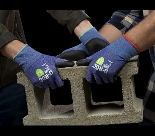 MAGID D-ROC ANSI A4 AeroDex Polyurethane Palm Coated Work Gloves, 1 Pair, Size 5/2XS, GPD482