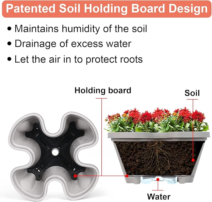 Vertical Planter 4 Tier Stackable Planters Garden Planters Strawberry Herb Flower and Vegetable Planter Indoor Outdoor Gardening Pots with Removable Wheels and Tools