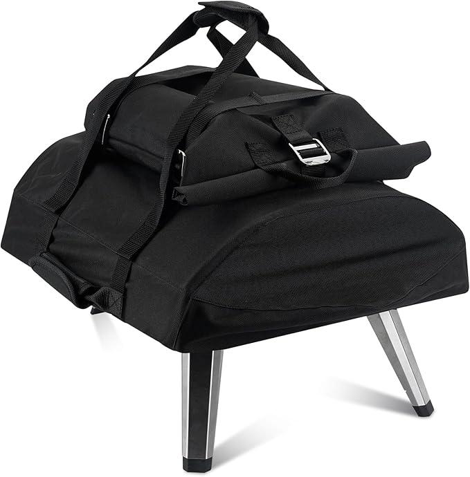 Onlyfire Pizza Oven Protective Carry Cover for Ooni Fyra 12, Heavy Duty Waterproof Weather Resistant Dust-Proof, Black