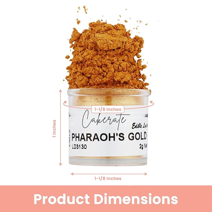 Ultra Silk & Pharaoh's Gold Luster Dust for Baking (2 Pack) – Edible Glitter for Cake Decorating, Fondant, Cupcakes, Drinks & Desserts – Kosher, Vegan, Food-Safe Metallic Dust - 2 grams, Highly Concentrated