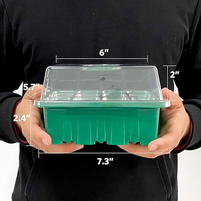 NAMOTEK Plant Heat Mat with 5 Set Seed Starter Tray & Humidity Domes, 60 Cell Trays Germination Station Cloning Kit