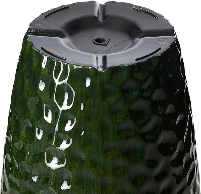 Glitzhome 23.75" H Oversized Tall Planter, Large Planters for Outdoor Plants, Set of 2 Honeycomb Textured Gradient Green Tall Planters with Drainage Holes, Modern Flower Pots for Porch Indoor Garden