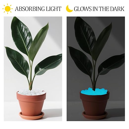 0.7LB 25-27mm White Glow in The Dark Stones Luminous Stones White Glow Stones for Yard Fish Tank Walkway Pathway Aquarium Garden Outdoor Decor