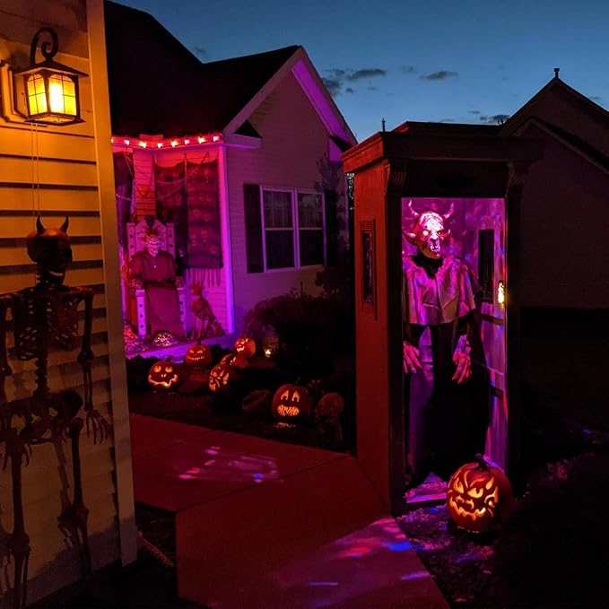 Hompavo Upgraded LED Flame Light Bulbs, 3 Modes Flickering Light Bulbs, E26 Chandelier Base Candle Fire Light Bulb for Halloween Christmas Party Porch Indoor & Outdoor Home Decoration - 6 Pack