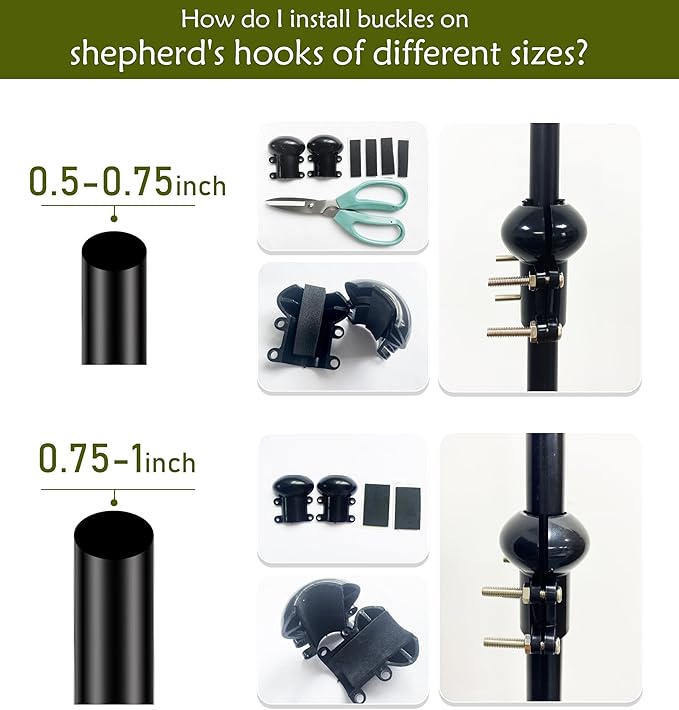 Squirrel Baffle for Bird Feeder Pole, 19-Inch Outdoor Bird Feeder Guard, Squirrel-Proof Birdhouse Baffles, Shepherd's Hook for Outside(Red)