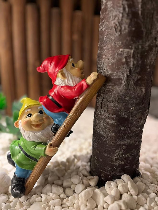 10.5'' Funny Garden Gnomes Statues, Weather-Proof Large Resin Outdoor Decor Garden Sculptures Cute Yard Decorations,Ideal Ornament for Outside Pond Pool Patio Front Porch Backyard