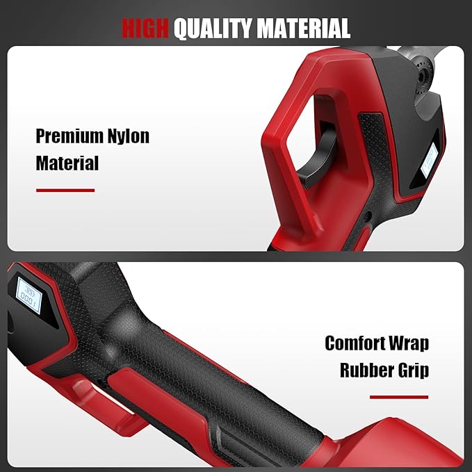 (Upgraded Version) Electric Pruning Shears, 2 Inch (50mm) Cutting Diameter Brushless Motor Cordless Pruning Shears with LED Display, Battery Pruners with Replacement SK7 Blades, 2Pcs Batteries